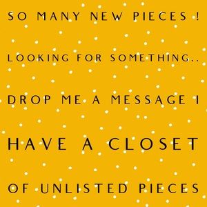 Lots of party dresses, work pieces still unlisted